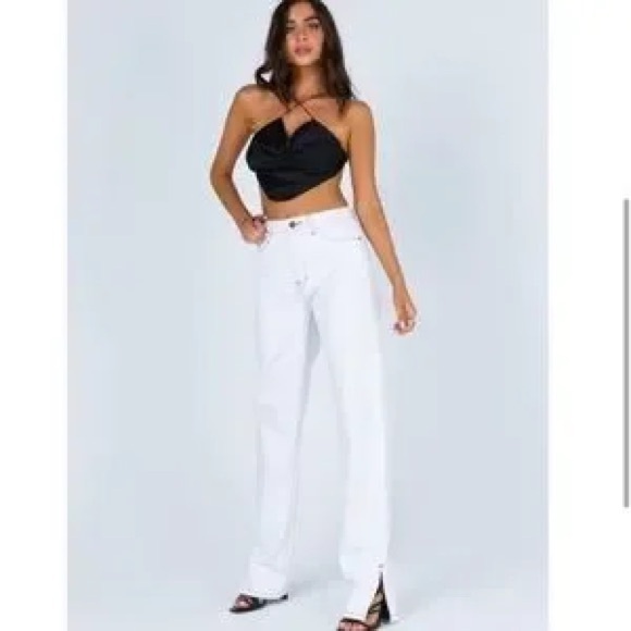 Lioness white split hem jeans - Picture 2 of 5